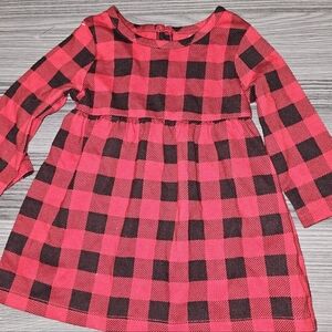 Wonder Nation 6/9m Buffalo Plaid Baby Girls Dress